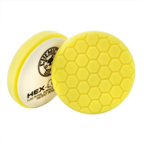 6.5 Inch Chemical Guys BUFX_101_HEX6 Hex-Logic Heavy Cutting Pad Yellow